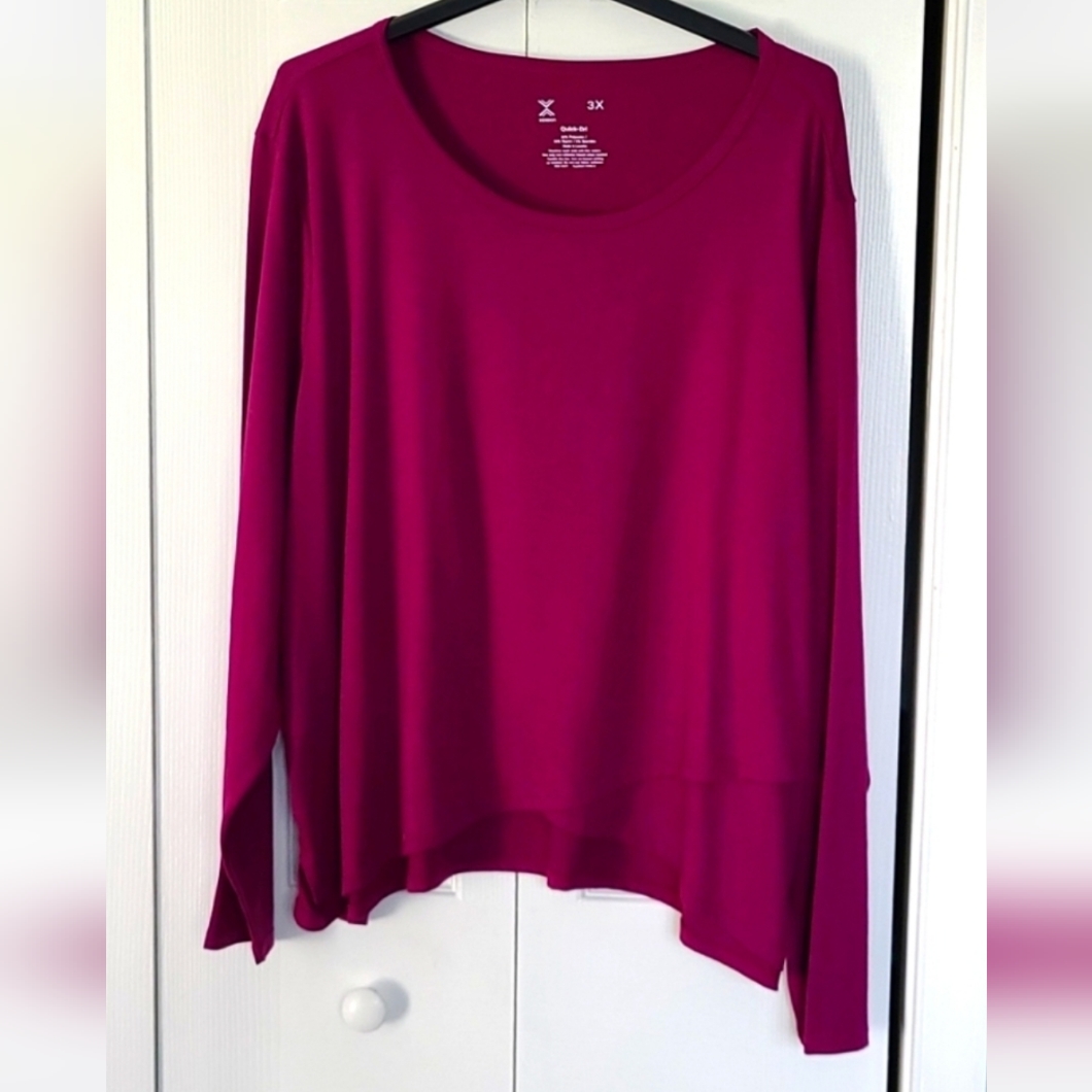 Xersion Brand Women's Plus Size Purple Long Sleeves Top Size 3x